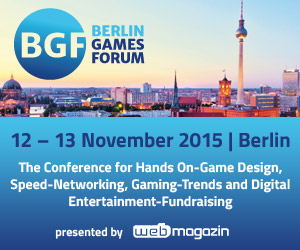 Berlin Games Forum 2015 | Early Bird endet kommende Woche Donnerstag, 15. Oktober