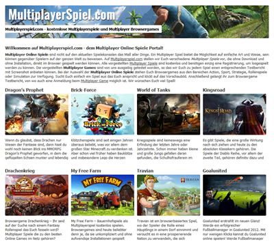 Multiplayer Online Spiele und Browsergames kostenlos spielen